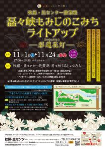 磊々峡もみじのこみちライトアップ ー彩蓮花灯（さいれんかとう）ー